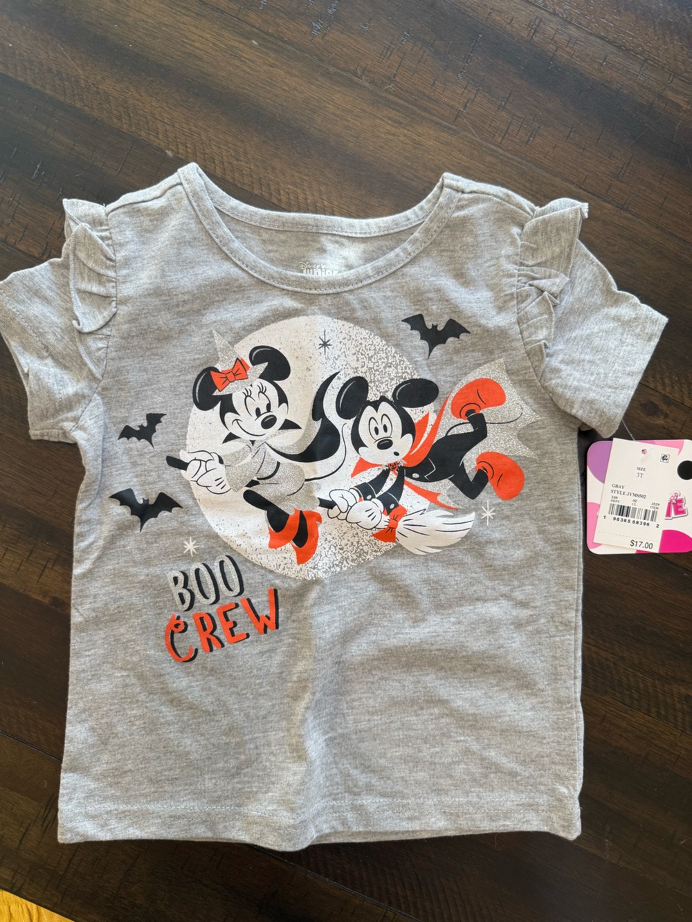 Disney Grey Minnie & Mickey Halloween 'Boo Crew' Tee